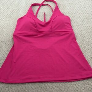 Athleta Fuchsia Strappy Tank swim top.